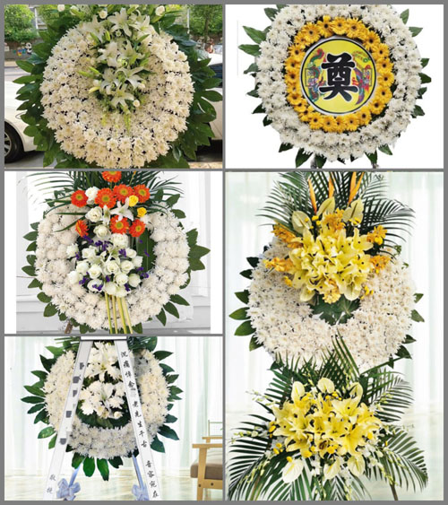 湖北荆门市京山县屈家岭办事处梭墩村花圈速递